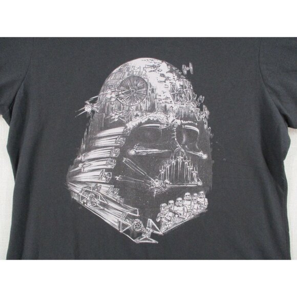 Star Wars Darth Vader Death Star Graphic T-Shirt By Port & Company Size L - Picture 2 of 8